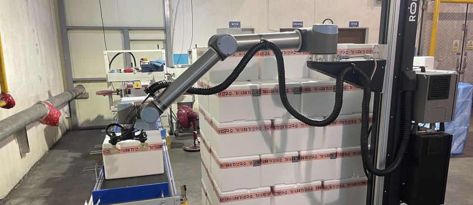 Korea Pellagic Robotiq Palletizing Solution in action